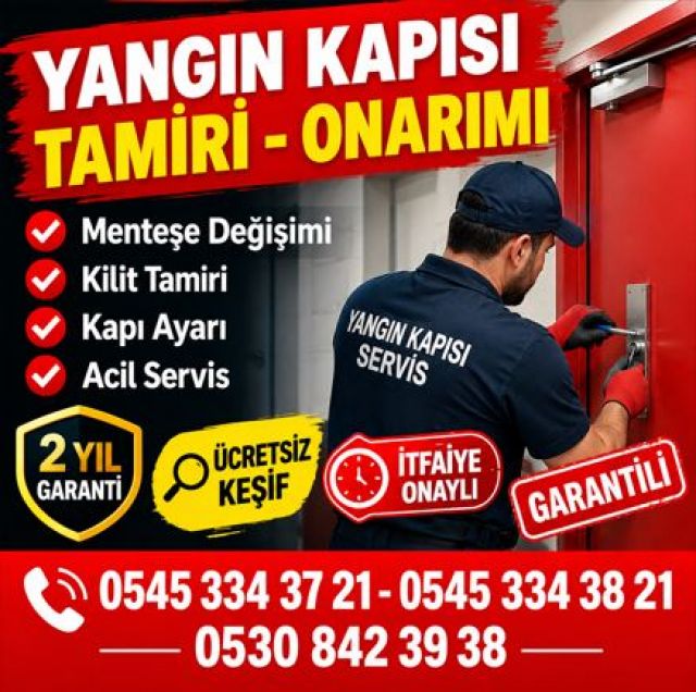 Kartal Yangın Kapısı Tamiri | Bakım, Ayar ve Parça Değişimi
