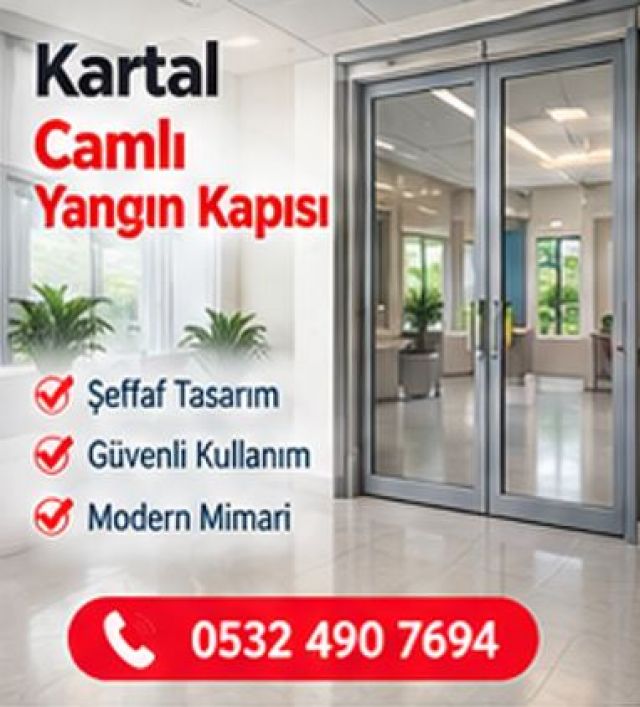 kartal Camlı Yangın Kapısı