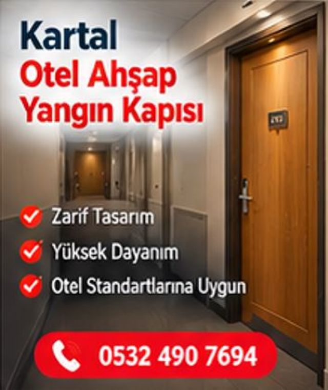 kartal Otel Ahşap Yangın Kapısı