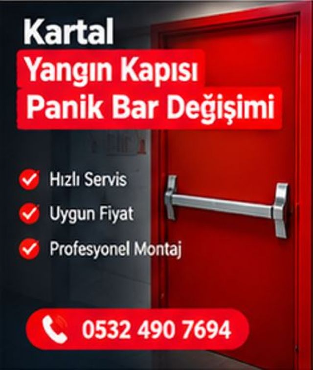 kartal Yangın Kapısı Panik Bar Değişimi